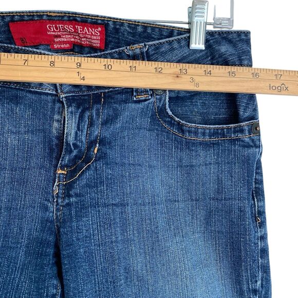 Vintage Y2K Guess Daredevil Boot Jeans Women 30 Denim Distressed Low Rise Grunge - Picture 4 of 14